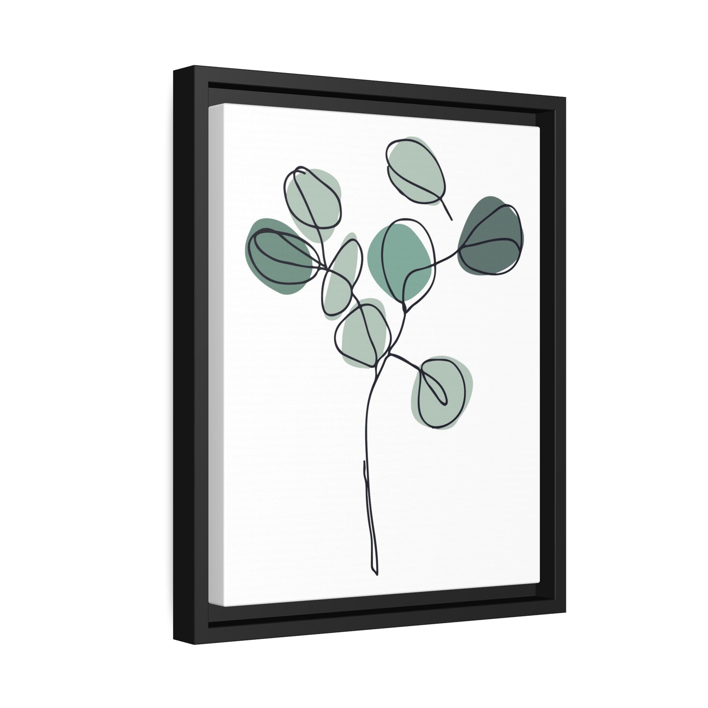 Matte Canvas, Black Frame - Eucalyptus