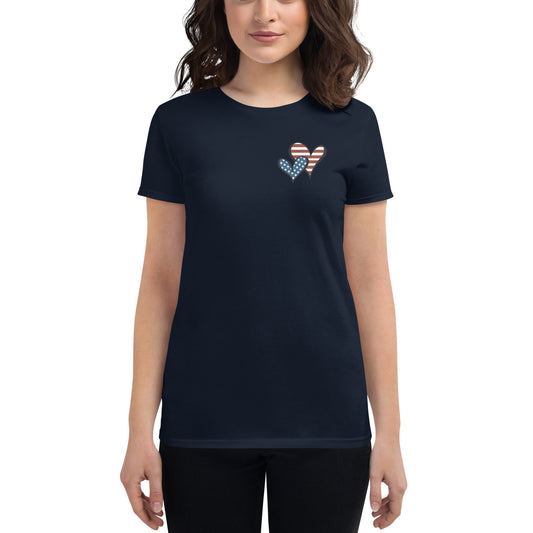 Women's T-Shirt - Flag Hearts